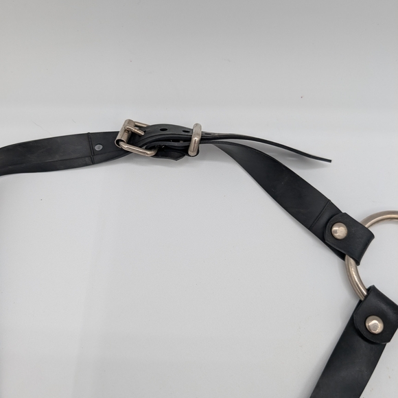 Handmade OOAK Bat Wing Harness| Alt Fashion| Repurposed Rubber| Goth Doll Core - Picture 6 of 9